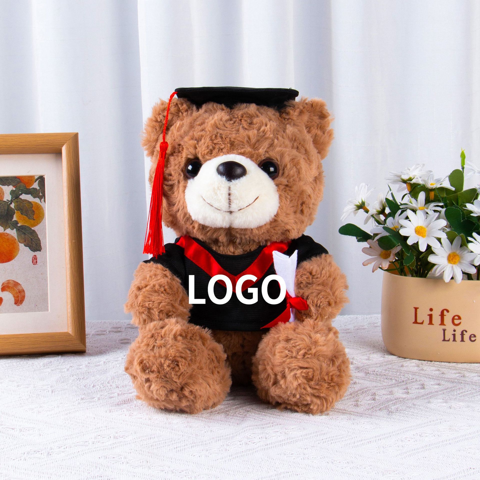 Muñecas de peluche, osos, camisetas, uniformes escolares, suéteres, muñecas para dibujar y imprimir logotipo