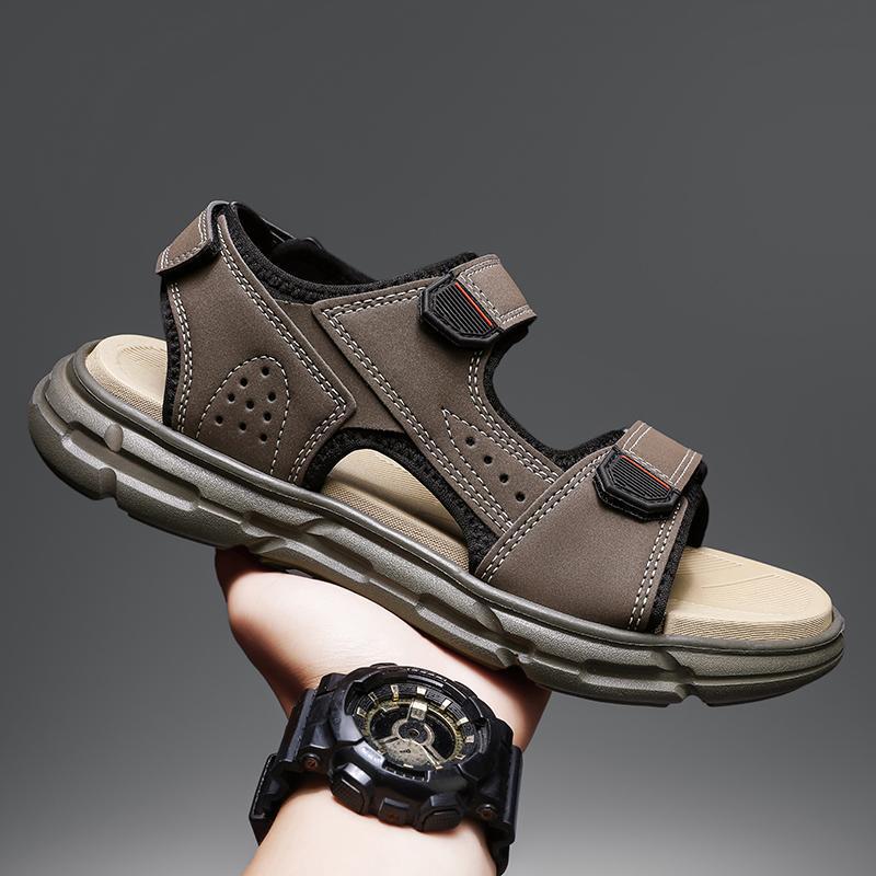 Dad's High-End Beach Sandals, Large Size Men's Sandals, Summer 2026 New Model, Non-Slip, Wear-Resistant Driving Slippers, Dual-Wear