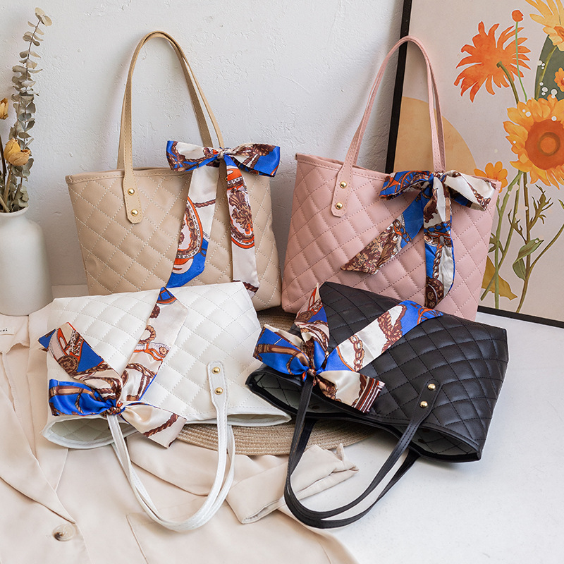 Bolsa de bordado de gran capacidad de diamante 2022 moda simple pañuelo de seda bolsa de tote en el sudeste asiático venta caliente bolsa de cubo de hombro
