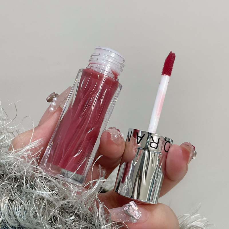 HERORANGE esmalte de labio de espejo, vidrio de agua, labios transparentes, hidratantes, brillo de labios coreano.