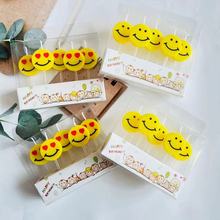 批发韩国ins风生日蜡烛 黄色笑脸蜡烛 卡通可爱网红派对布置蜡烛