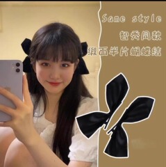 セレブスタイルハーフピースリボンヘアピンサイドクリップ韓国インガールかわいい前髪クリップ工場卸売
