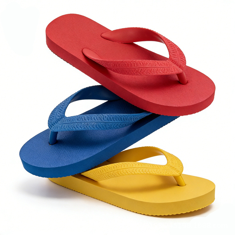 Children's Rubber Flip-Flops Summer Boys and Girls Middle and Big Kids Outer Wear Beach Seaside Non-Slip Vietnamese Flip-Flops