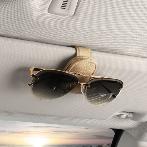 Car glasses holder car multifunctional glasses frame leather car sun visor storage box car sunglasses holder card holder