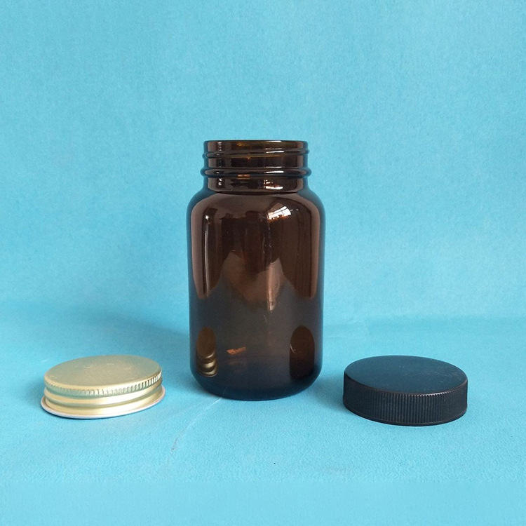 150ml玻璃瓶棕色瓶大口瓶广口瓶保健品三七瓶虫草瓶片剂瓶胶囊瓶