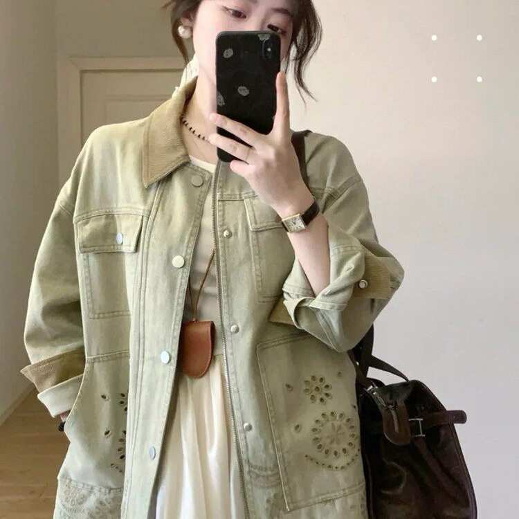 Casual Style Short Denim Thin Jacket for Women 2026 New Trendy Beautiful Early Spring Jacket