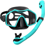 24新款跨境成人浮潜套装大框护鼻防呛潜水镜全干式呼吸管游泳装备