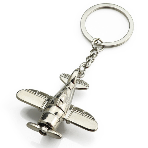 Simulation airplane keychain gift keychain 3D stereoscopic aviation model pendant aviation commemorative gift