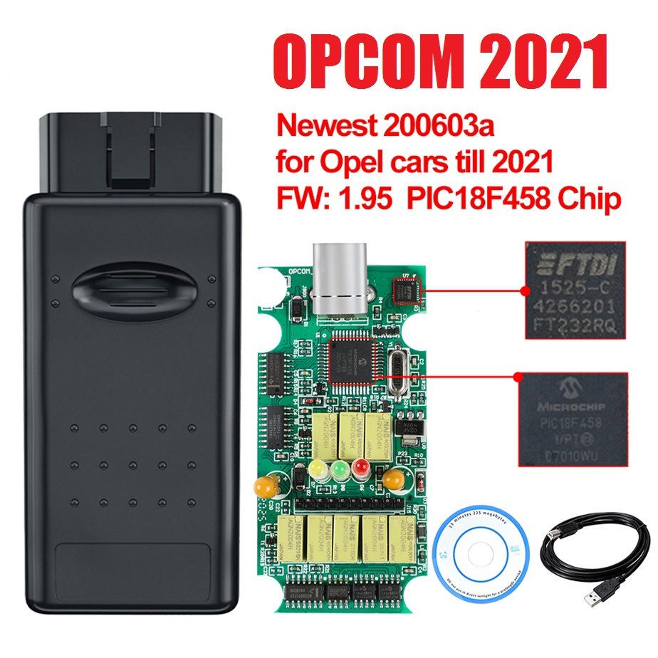 批发OP COM 2021 200603a OPEL FT232RQ PIC18F458 OPCOM