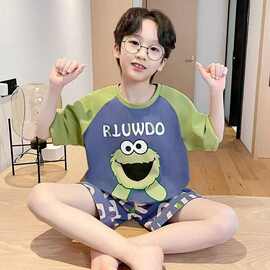 男童睡衣两件套新款宽松版型适合好动儿童男孩居家睡觉不勒身套装