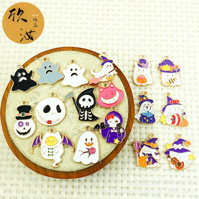 Ghost Halloween Series DIY Accessories Cute Ghost ins Pendant Single Hanging Witch Hat White Small Pendant