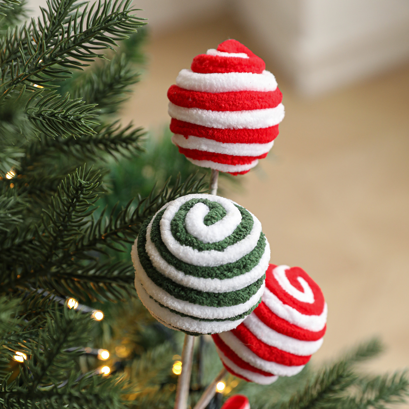 Nuevos dulces de espuma Lollipop Plug Decoraciones de Navidad Decoraciones de Navidad Arquivos de flores de Navidad Props