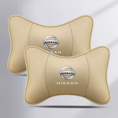 Car Headrest, Lumbar Support, Neck: Headrest - full-leather-2-headrest-beige-nissan-standard