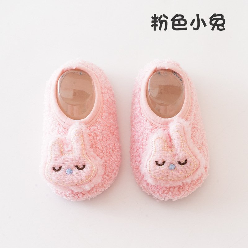 Rana verde gruesa Calcetines de piso de bebé antideslizante de dibujos animados de fondo suave educación temprana zapatos de bebé zapatos de niño de bebé calcetines