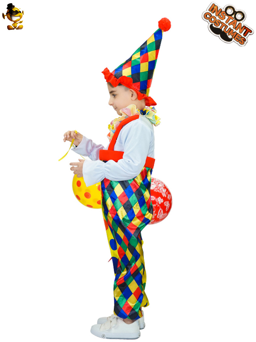 Halloween niños lindos payaso espectáculo vestuario cos circo payaso juego de roles vestuario espectáculo de escenario image 3