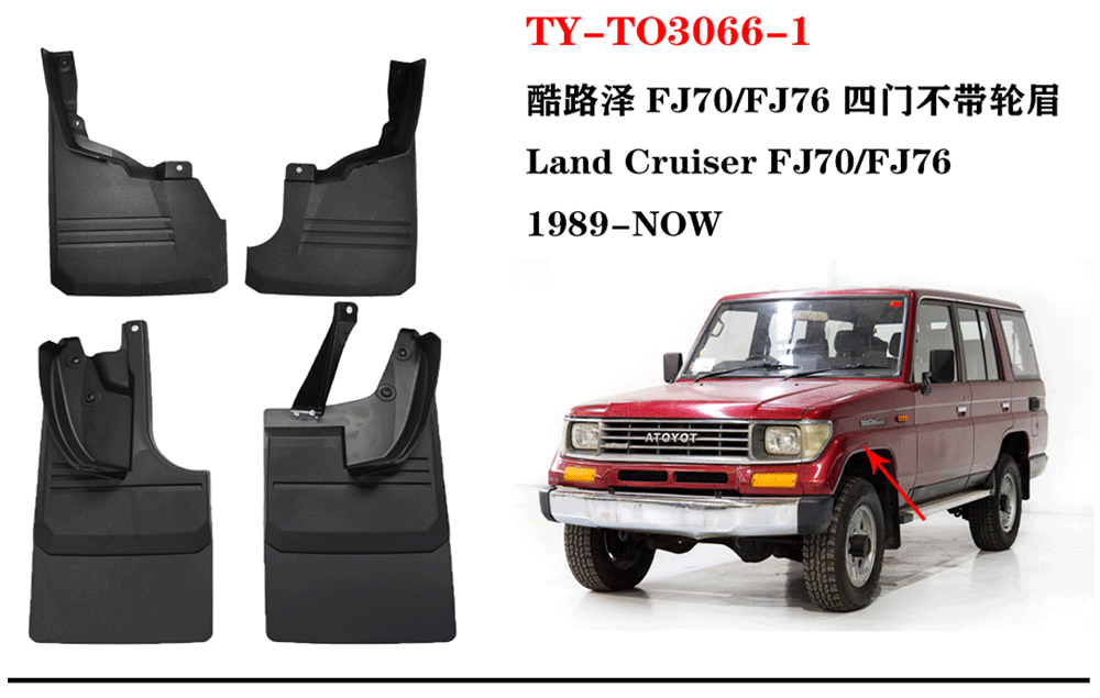 Suitable for Toyota Cruiser Fj76 Mudguards Lc70 Fj79 Fj71 Car Mud Flaps Tire Accessories