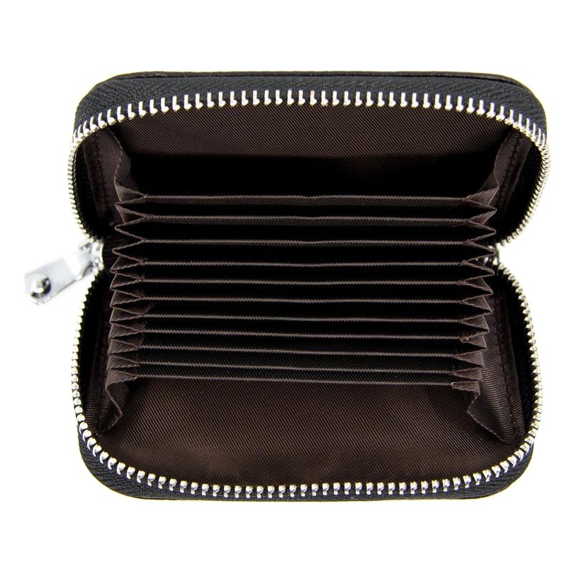 Foreign Trade Top Layer Cowhide Organ Genuine Leather Card Bag Multi-Card Bits Large Capacity RFID Anti-degaussing Men's Certificate Card Cover Women