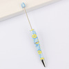 DIY beading pen printing pattern creative plastic handmade wise leopard pattern floral cow tiger beaded pens wholesale