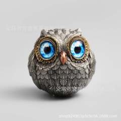 クロスボーダーOwl Beadsペンダント新作フクロウ樹脂工芸品置物ホーム庭置物
