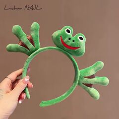 立體小青蛙發箍女卡通搞怪洗臉化妝頭箍賣萌自拍發卡洗漱發捆頭飾