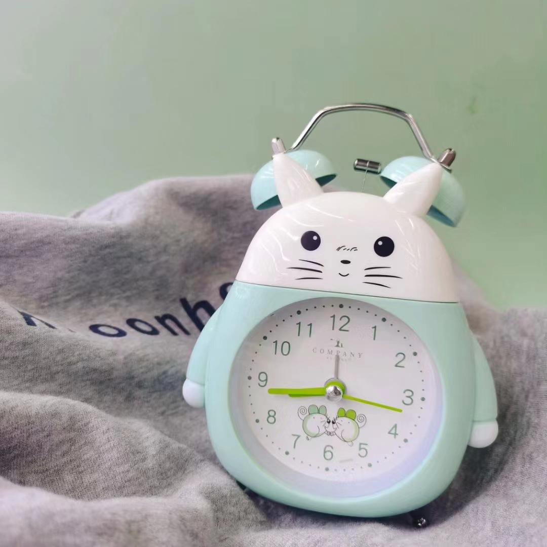 Directo de fábrica lindo animal gatito campana reloj despertador estudiante niños mudo reloj creativo al por mayor tipo despertador