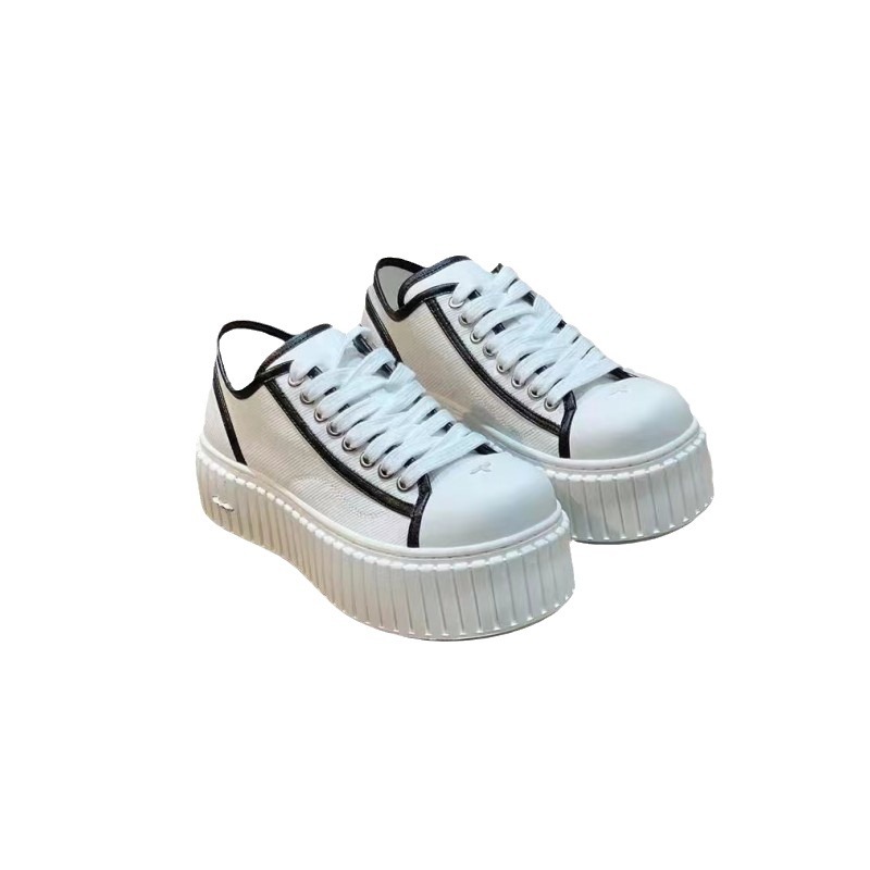 Nové jesenné topánky s hrubou podrážkou z plátna 2024 s výškou nárastu o 5 cm, malé biele topánky s mušľovým vzorom, farebné_voghion.com