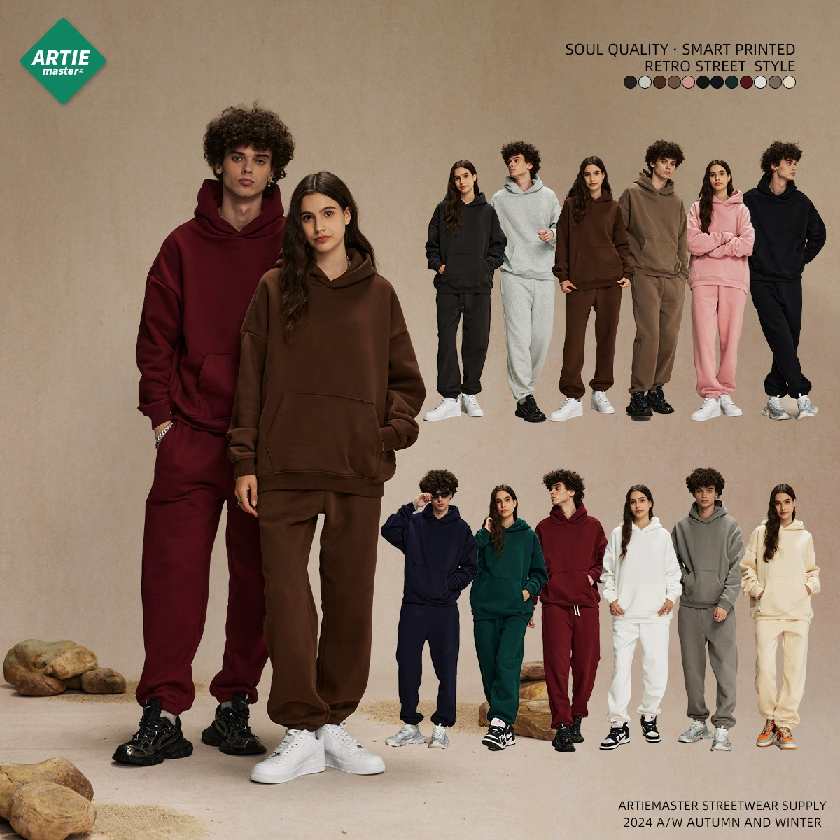 Новинка осени и зимы 2025 года, модная брендовая толстовка с капюшоном из флиса 400 г для мужчин, утолщенная мужская толстовка оверсайз, не падающая