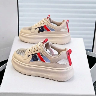 2026夏季女鞋新款透气镂空老爹鞋女百搭厚底增高运动休闲板鞋凉鞋