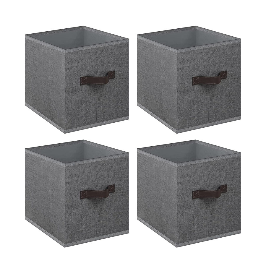 Caja de almacenamiento sin tapa, cajón de sala de estar para el hogar, tela plegable, almacenamiento de artículos diversos, caja de almacenamiento de ropa gruesa de Amazon