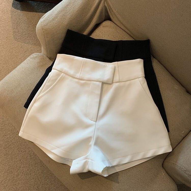 Spice Girls White Suit Shorts Women's High Waist Pants 2025 Autumn New Slimming Straight Casual Wide Leg Pants Spice Girls White Suit Shorts Women's High Waist Pants 2025 Autumn New Slimming Straight Casual Wide Leg Pants