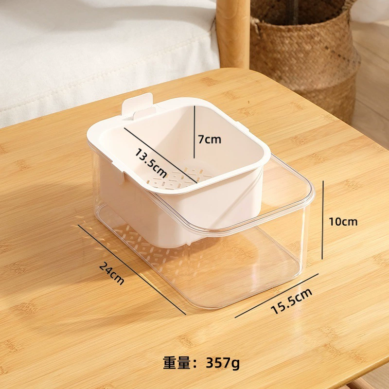 Drying rack, capacious double-layer rectangular fruit snack box, storage box for home use