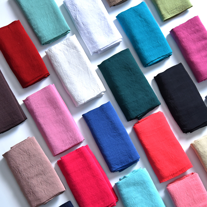 棉麻天丝竹节布料 纯色中国风古装汉服装晒衣连衣裙手工DIY面料