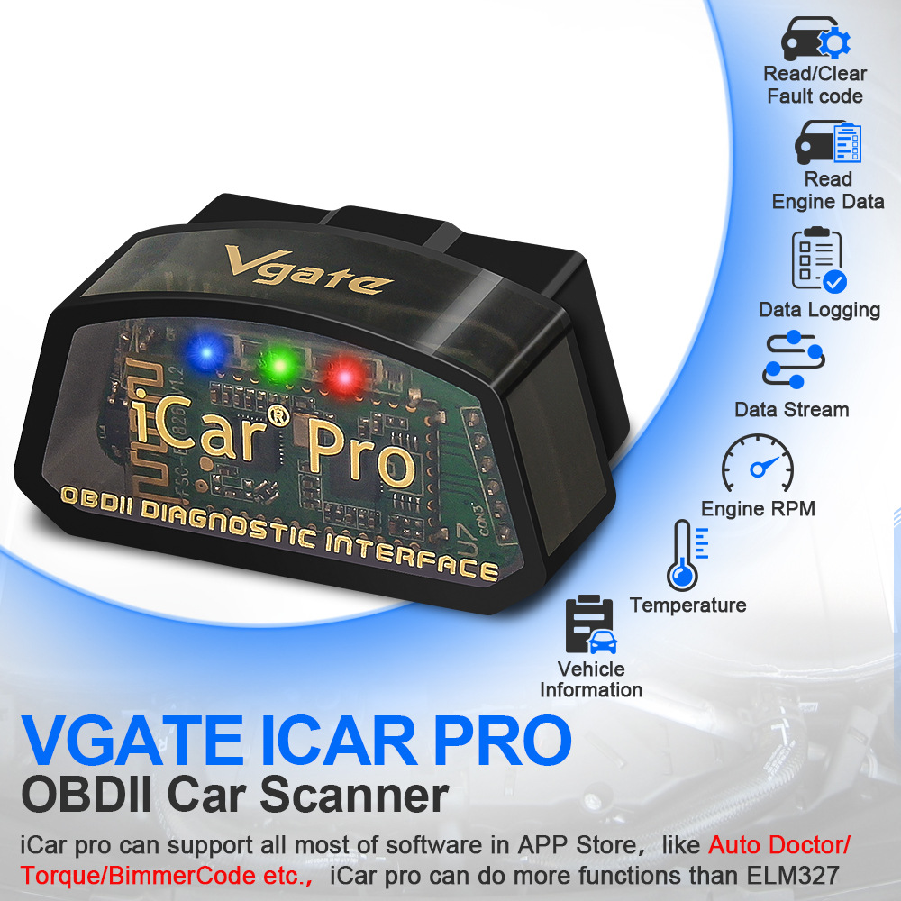 Icar Pro Ble 4.0 Low Power Consumption Bluetooth Wifi Obd Car Fault Diagnosis Device Android Apple