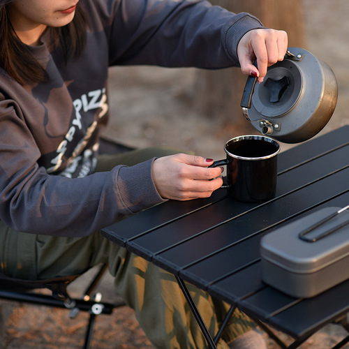 Manufacturer outdoor camping folding table stall aluminum alloy table barbecue portable household egg roll table folding square table