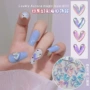 幻彩新款爱心美甲钻石