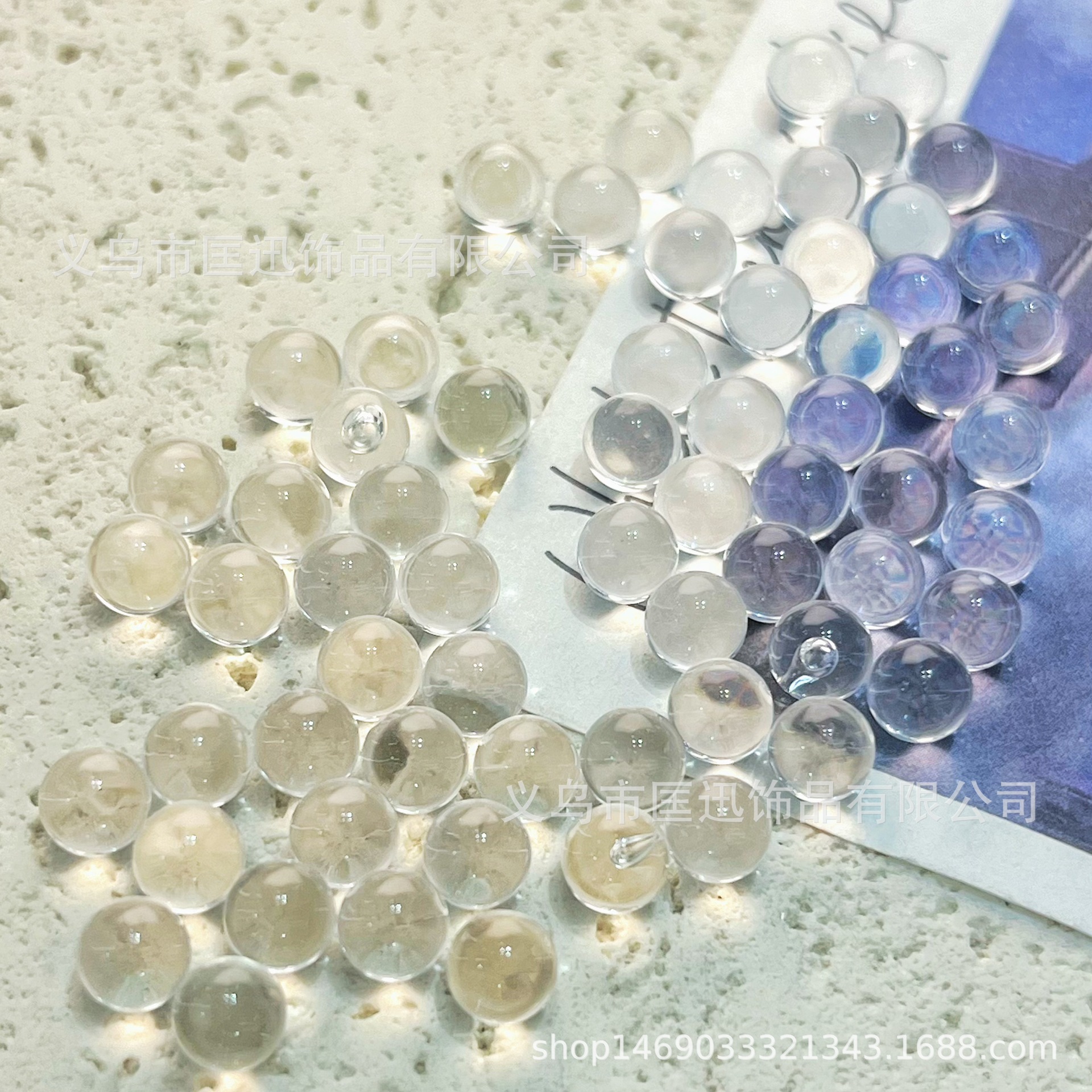 Transparent acrylic plastic round beads