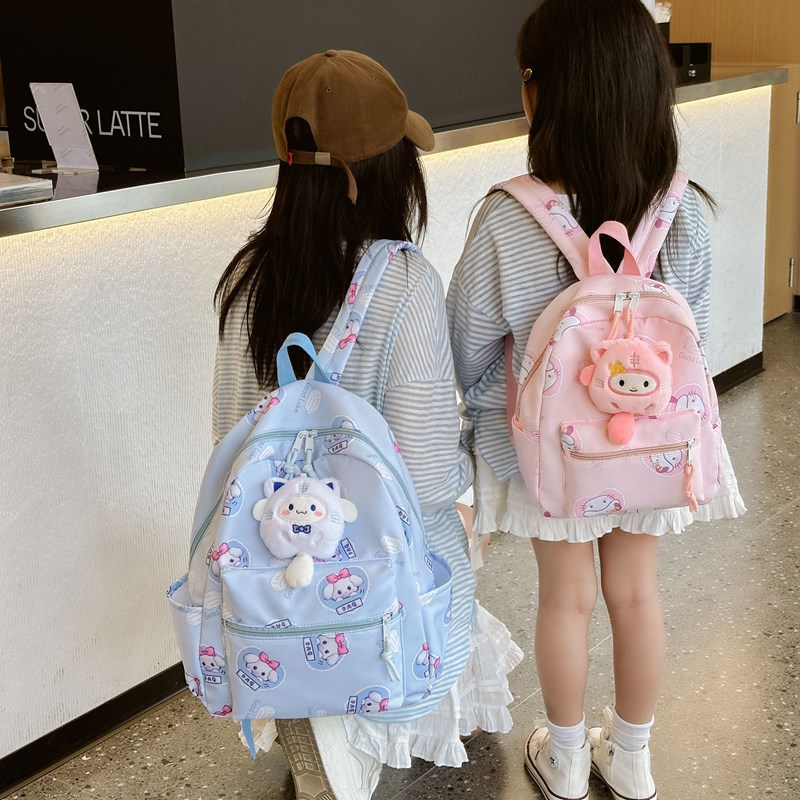 Nueva mochila escolar coreana para niños, mochila escolar de jardín de infantes de dibujos animados ins linda mochila de anime para niños y niñas