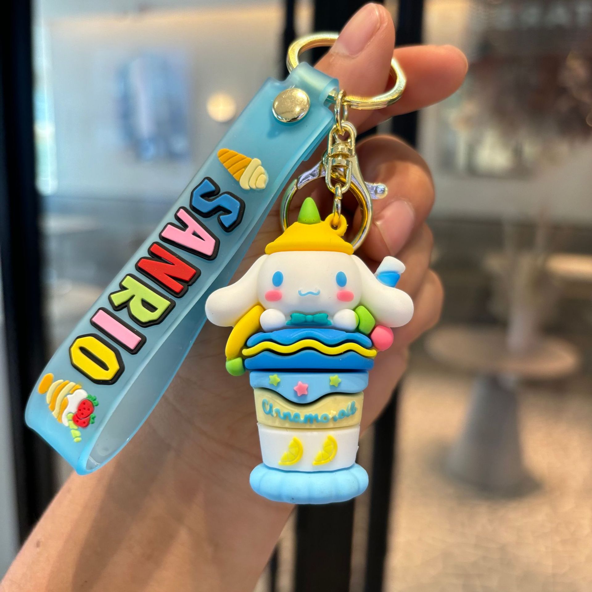 Sanrio serie de muñecas de pvc colgantes lindos pareja llavero de bebé agarrador pequeño regalo