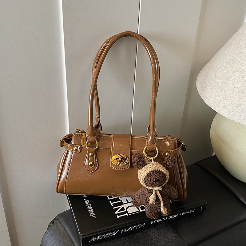 Premium Texture Retro Small Bag For Women 2026 New Fashion Versatile Single Shoulder Underarm Bag Commuter Handbag Baguette Bag - Thumbnail 6