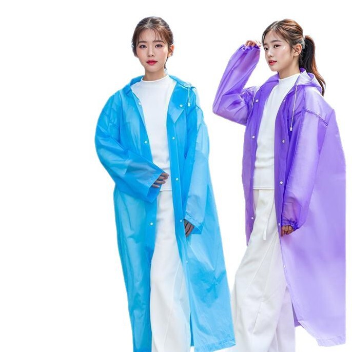 非使い捨て子供用レインコート EVA シングル厚みのある防雨高品質使い捨て旅行ポータブルレインポンチョ|undefined
