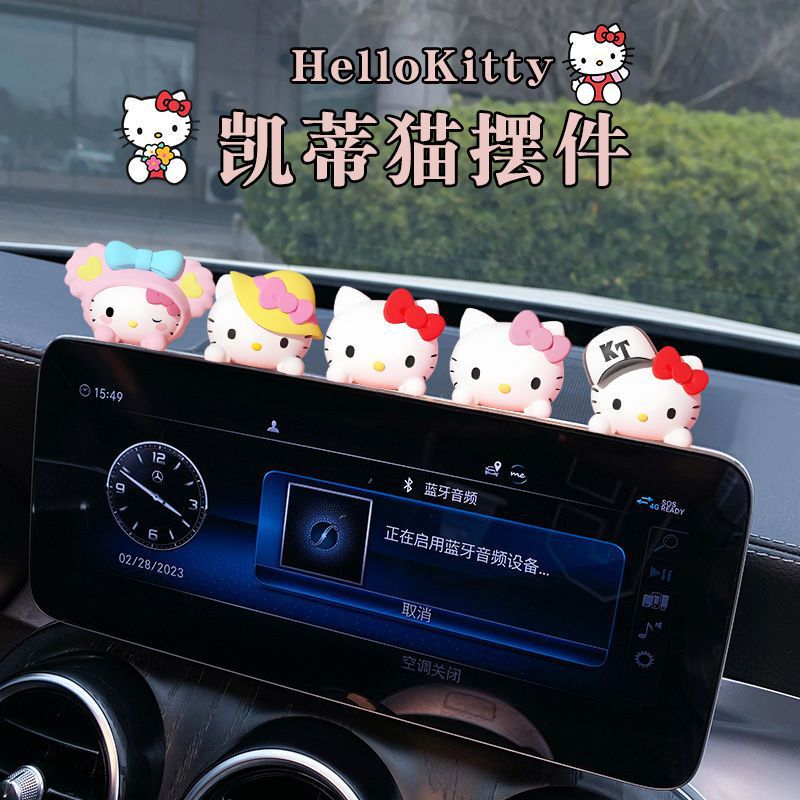 Hellokitty Doll Car Decoration Ornaments Car Dashboard Ornaments Center Console Electric Car Girls