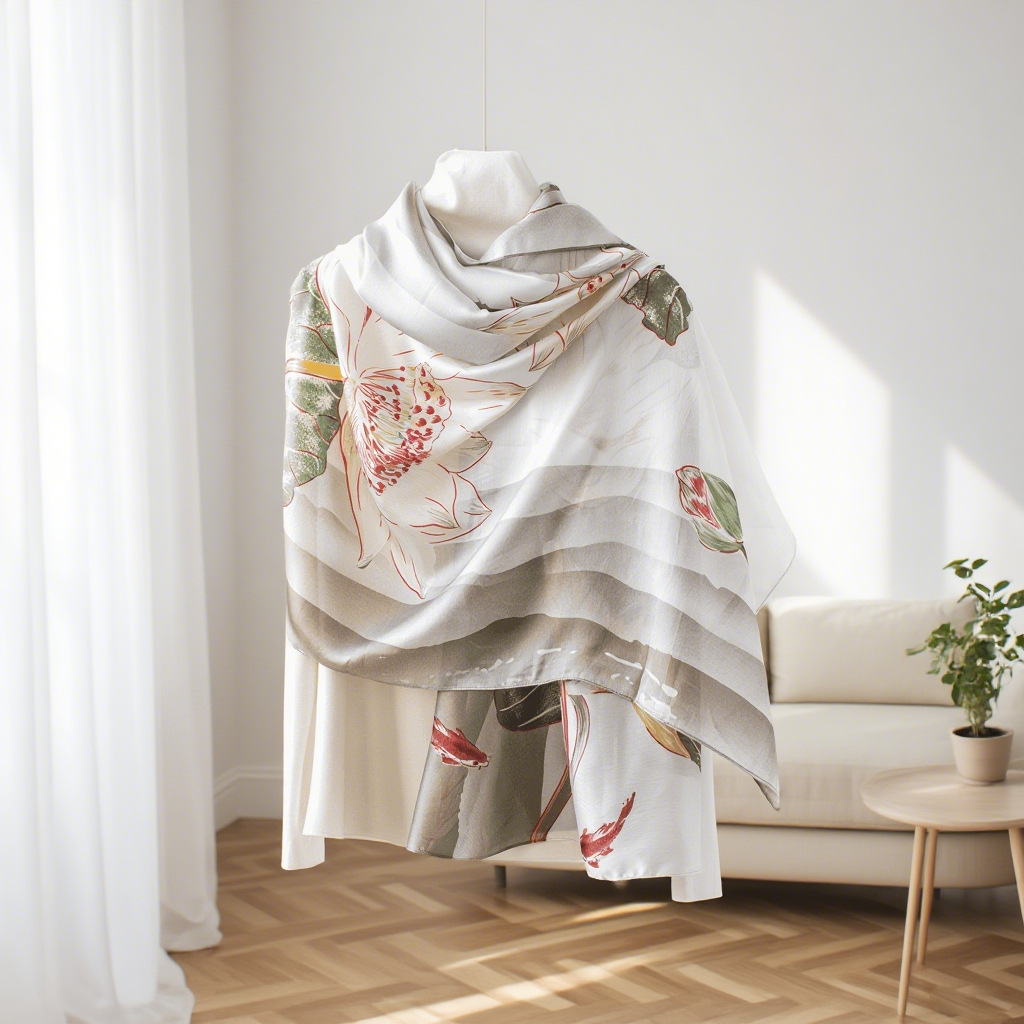 2025 primavera y verano nuevo estilo bufanda de seda mujer ligera y transpirable nueva bufanda de satén de seda para mujer estilo occidental bufanda larga chal