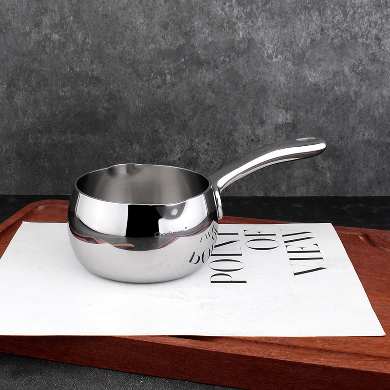 Chockmen Zhuo Deming 18 / 10 de acero inoxidable de mango único y doble desvio de leche de 10 cm de aceite caliente