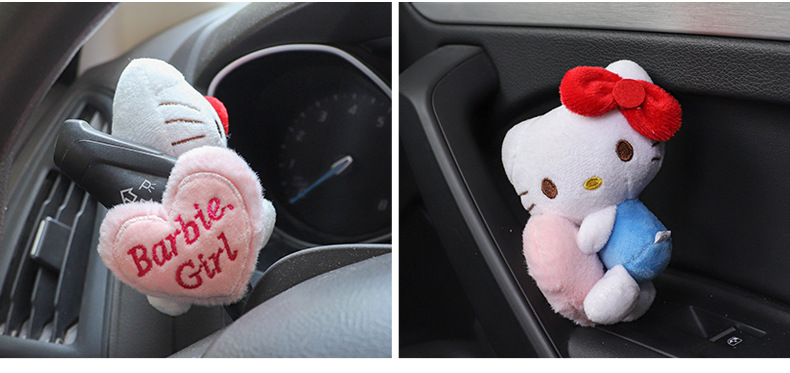 Car Wiper Turn Signal Gear Decoration Screen Doll Ornaments Cute Plush Toy Car Interior Accessories for Girls