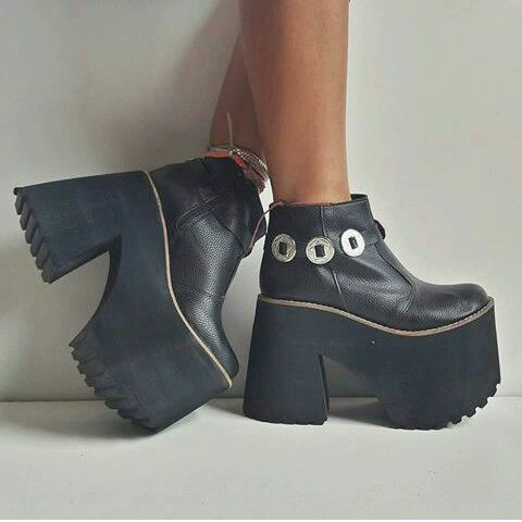 Туфли из кекса на толстой подошве Lolita Punk Dark Cosplay Lolita Shoes Boots