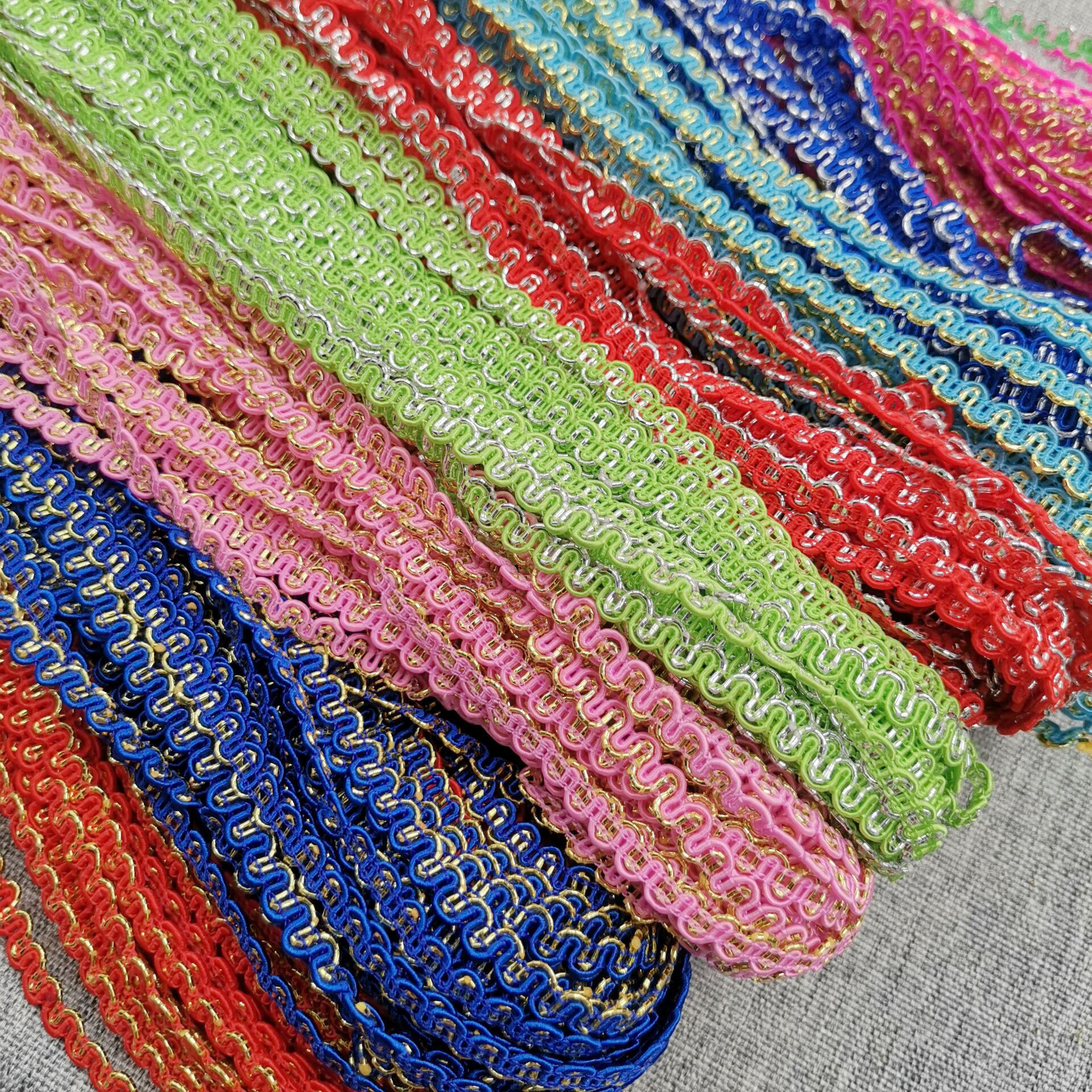 5mm金银色S波浪小弯花边带 diy手工古装娃娃裙摆袖口装饰服装辅料