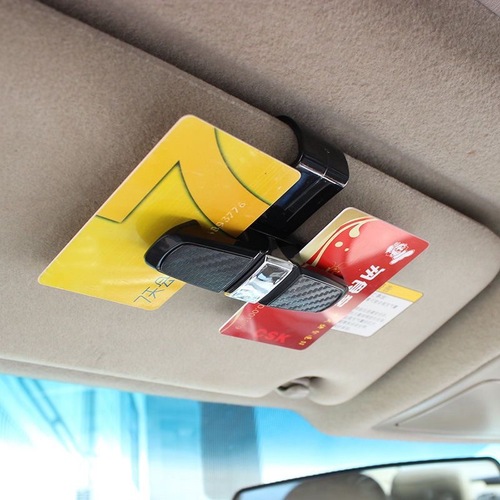Car Sunshade Storage Multi-functional Car Driving Sunglasses Holder Sunshade Card Holder Clip