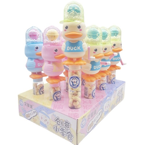 Einyebao Creative Handheld Flash Snowflake Duck Small Biscuit Egg Crisp Children's Toy Snack