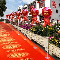 結婚路引氣球場景布置裝飾婚禮迎賓農村院子路邊外景婚房用品大榕