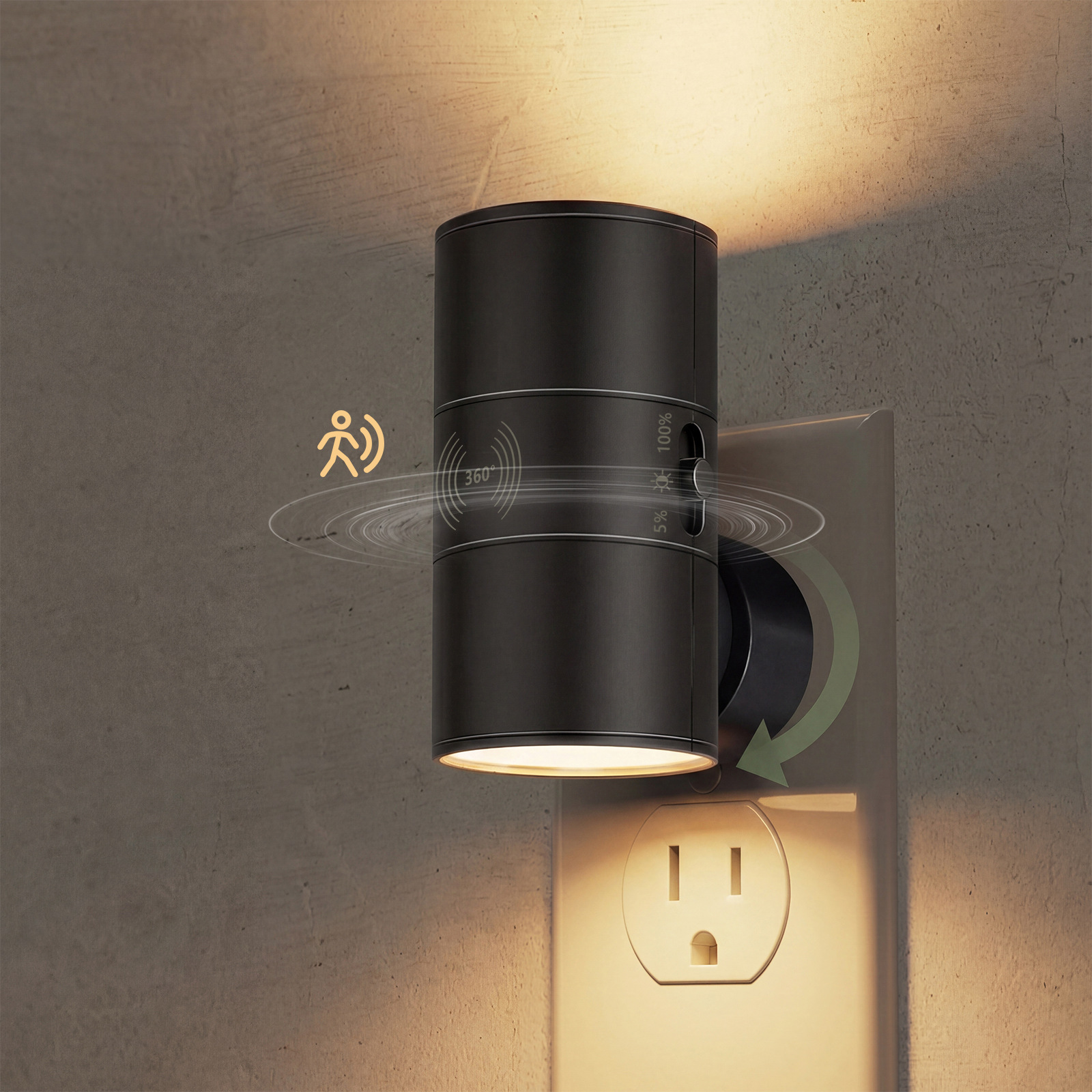 Amazon LED lámpara de pared enchufable luz nocturna detección de movimiento inducción de luz caliente 3000K iluminación de dormitorio luz de atmósfera image 18